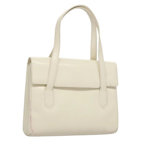 GUCCI Shoulder Bag Leather White Gold Auth - Picture 1 of 16
